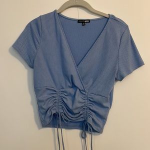 Fashion Nova Ruched Short Sleeve Tee